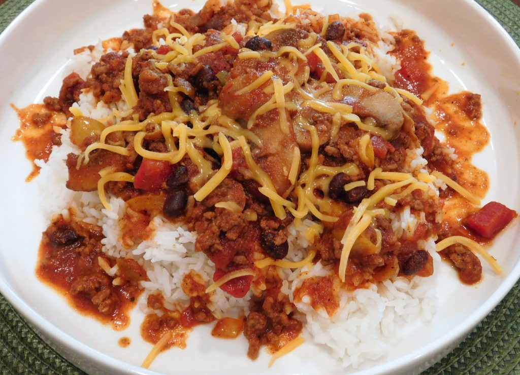 Cowboy Beef Beer Chili Recipe with Rice