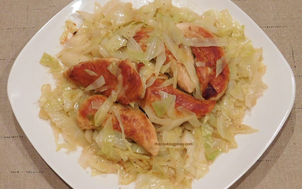 one pan chicken and cabbage in coconut milk - THE COOKING PINAY 1