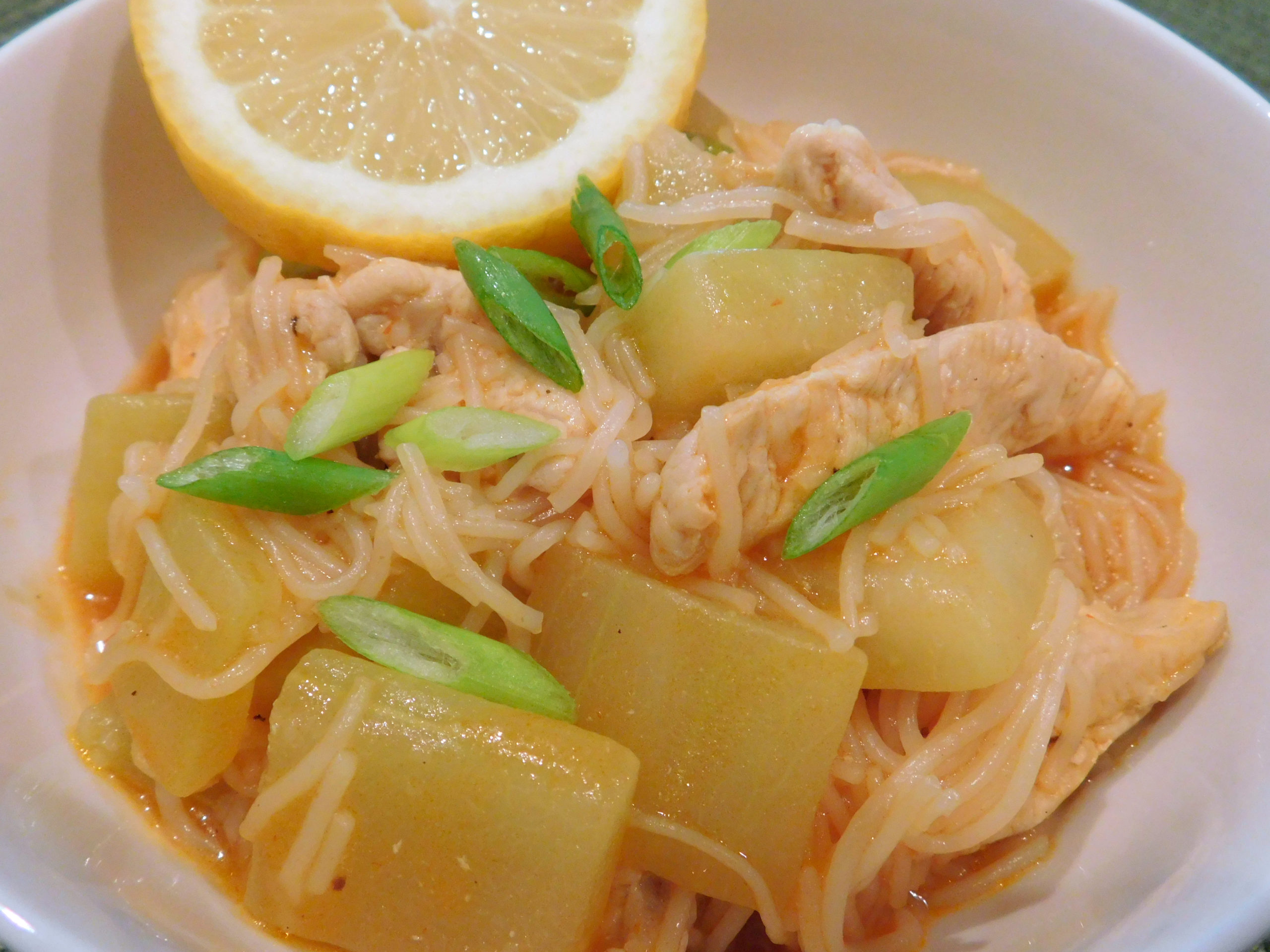 Opo Squash Thai Thin Rice Noodles Recipe