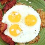 Bacon Hash browns Sunny Side Up Eggs Breakfast