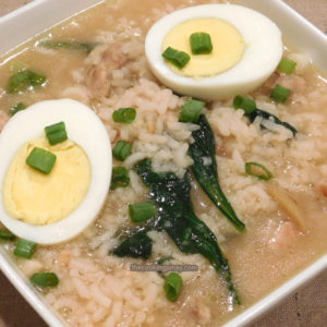 Pork Arroz Caldo from Leftover Rice (Lugaw) - The Cooking Pinay