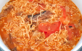 ramen noodles with sardines