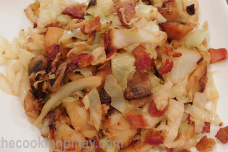 cabbage and potatoes with bacon